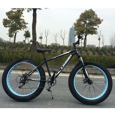26&quot;4.0 알루미늄 합금 프레임 7 속도 큰 타이어 지방 타이어 알루미늄 허브와 함께 눈 자전거