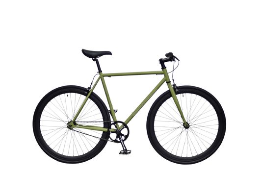58cm 60cm 흰색 프레임 레드 림 700c 싱글 스피드 픽시비 고정 기어 자전거 듀얼 V 브레이크