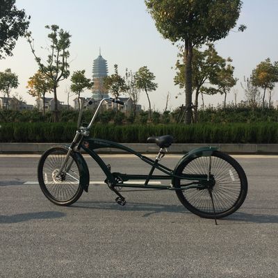 26&quot; 하이-텐 스틸 프레임 성인 해변 크루저 헬리콥터 자전거 17KG 총 무게 3.0 타이어