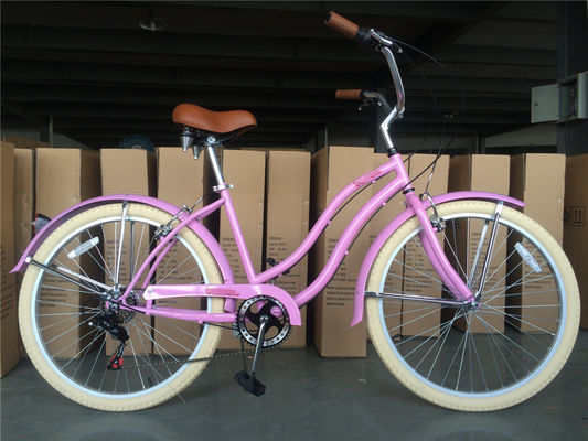 코스터 발 브레이크와 흰색의 26 인치 해변 크루저 자전거를 디자인하는 단계를 통해