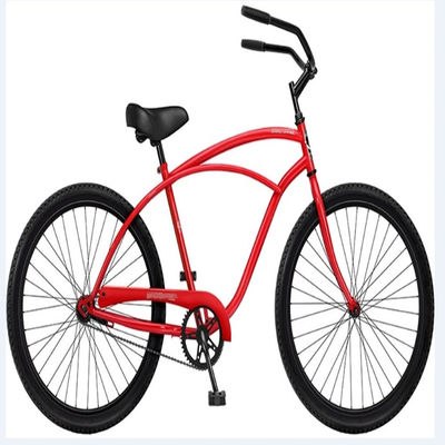 26 인치 레드 컬러 남자 클래식 비치 크루저 자전거