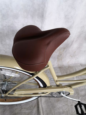 26 인치 흰색 단일 속도 여성 빈티지 비치 크루저 자전거