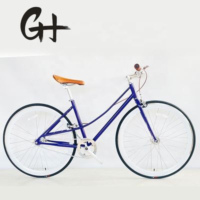 700C 레이디 여성 그릴 CE 미국 사용자 정의 단일 속도 고정 기어 도시 자전거를 통해 단계