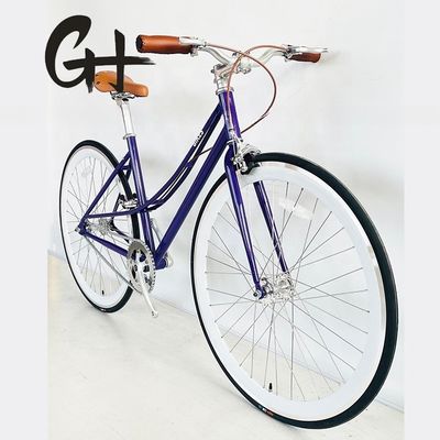 700C 레이디 여성 그릴 CE 미국 사용자 정의 단일 속도 고정 기어 도시 자전거를 통해 단계