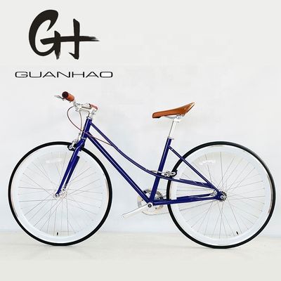 700C 레이디 여성 그릴 CE 미국 사용자 정의 단일 속도 고정 기어 도시 자전거를 통해 단계