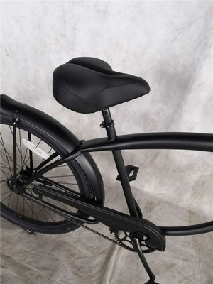 26인치 성인 남성 싱글 스피드 콤포트 비치 크루저 자전거 매트 블랙 출하 준비