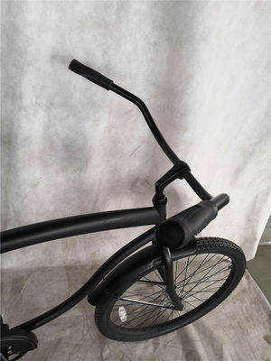 26인치 성인 남성 싱글 스피드 콤포트 비치 크루저 자전거 매트 블랙 출하 준비