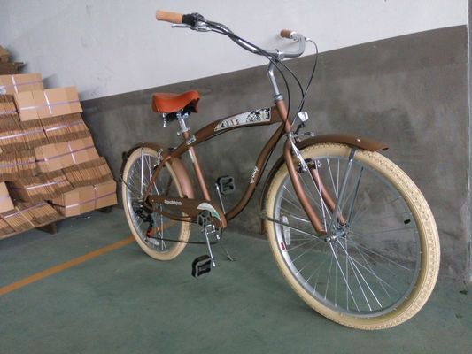 26인치 시마노 7단 녹색 CE OEM 2.125 컬러 타이어 미국 시장 성인 남성 해변 크루저 자전거