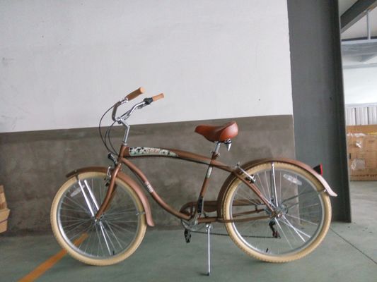 26인치 시마노 7단 녹색 CE OEM 2.125 컬러 타이어 미국 시장 성인 남성 해변 크루저 자전거