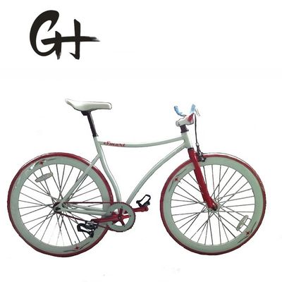 남자용 맞춤형 CE 하이-텐 스틸 프레임 700C 단속 고정 기어 자전거