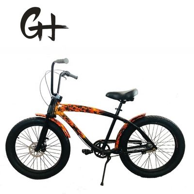 미국 남자 24인치 3.0 FAT 타이어 알루미늄 프레임 비치 크루저 자전거 디스크 브레이크