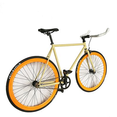 700C 하이-텐 스틸 프레임 이중 벽 43MM 알루미늄 RIM 싱글 스피드 트랙 고정 기어 자전거