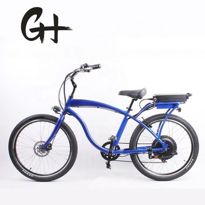 하이 스피드 26" 전기 해변 크루저 자전거 1000W 모터와 48V 14Ah 리?? 배터리