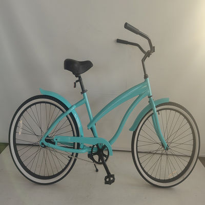 26인치 알루미늄 프레임 싱글 기어 하이브리드 여자 비치 크루저 자전거 2024