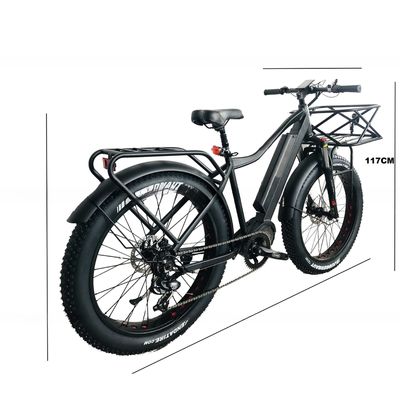 26&quot;4.0 Big Snow Fat Tire 전기 자전거 디스크 브레이크와 1000W 48V 17AH 후면 BaFang 모터