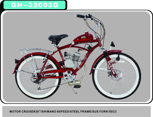 전기 해변 크루저 자전거 50cc 모터 2015 모델 스틸 프레임 전기 포함
