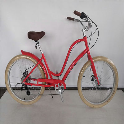 엘렉트라 성인 스텝 트러 알루미늄 프레임 7 스피드 하이브리드 26 인치 해변 크루저 자전거