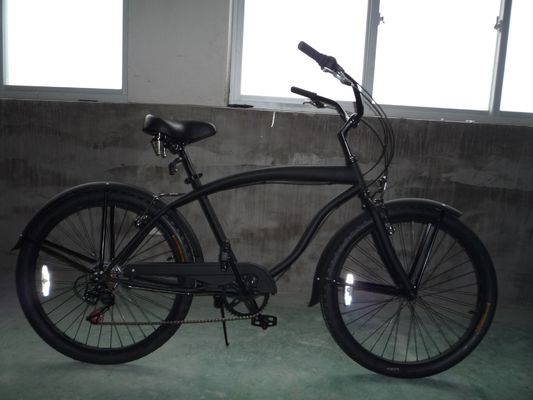 이중 V 브레이크 26" 2.125 화이트 월 타이어 하이 스틸 프레임 시마노 7 스피드 OEM 사용자 정의 성인 남성 CE CPSC 미국 시장 해변 크루저 자전거