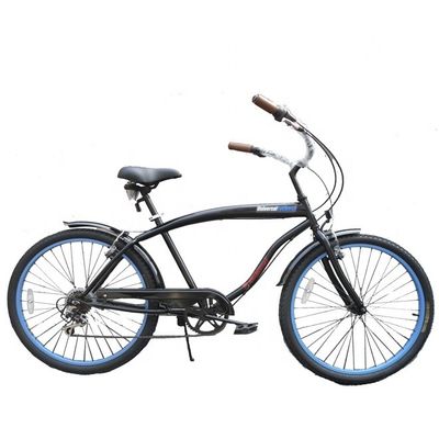 이중 V 브레이크 26" 2.125 화이트 월 타이어 하이 스틸 프레임 시마노 7 스피드 OEM 사용자 정의 성인 남성 CE CPSC 미국 시장 해변 크루저 자전거