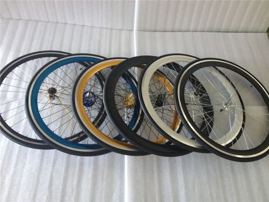 43mm 안오디스 블루 플립 플롭 고정 기어 도로 자전거 바퀴 세트 다채로운 스파이크