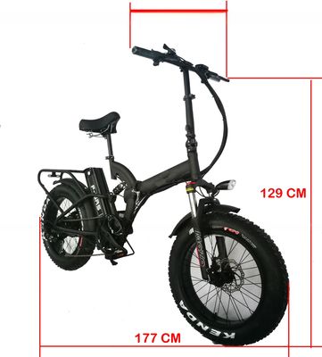 20*4&quot; 타이어 1000W 52V 21AH 리?? 배터리 완전 서스펜션 접는 전기 자전거