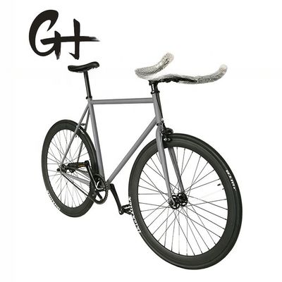 700C 더블 월 45MM 알루미늄 림 두꺼운 슬릭 WTB 부드러운 타이어 베어링 BB 세트 OEM 단일 속도 고정 기어 자전거