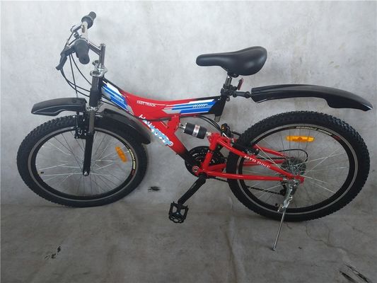 스틸 프레임 18 스피드 내리막 MTB 사이클 전체 듀얼 서스펜션 산악 자전거 24 OEM