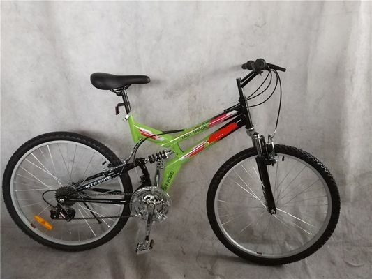 스틸 프레임 18 스피드 내리막 MTB 사이클 전체 듀얼 서스펜션 산악 자전거 24 OEM