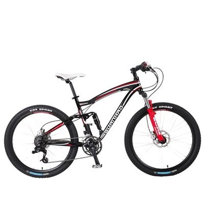 26&quot; OEM 사용자 정의 미국 CE 성인 남자 24 스피드 알루미늄 풀 서스펜션 산악 자전거
