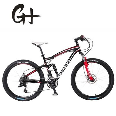 26&quot; OEM 사용자 정의 미국 CE 성인 남자 24 스피드 알루미늄 풀 서스펜션 산악 자전거