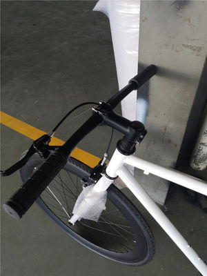 깔끔한 흰색 프레임 성인 700C 단속 자전거 고정 기어 자전거 오버 브레이크