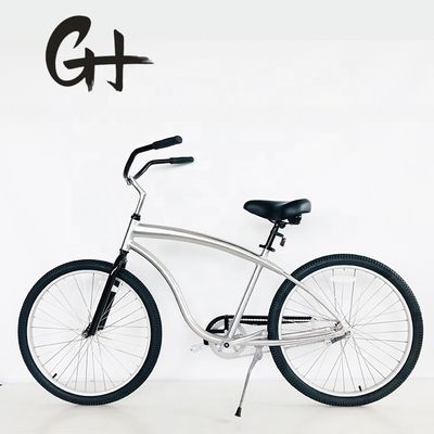 26인치 알루미늄 6061 프레임 코스터 브레이크 싱글 스피드 해변 크루저 자전거 성인 남성용