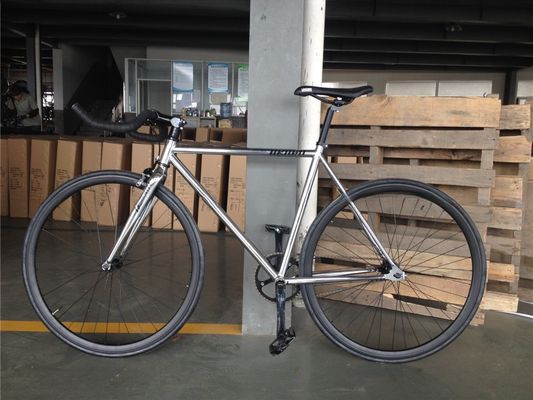 700C 싱글 스피드 플립 플롭 고정 자전거 하드 프레임 11kg OEM 사용자 정의 크롬