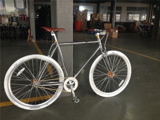 700C 싱글 스피드 플립 플롭 고정 자전거 하드 프레임 11kg OEM 사용자 정의 크롬