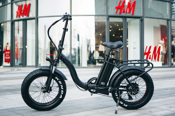 7속 20" 48V 750W 14AH 20MPH 리?? 배터리 OEM UL2849 미국 시장 성인 여자 여성 전기 접이 스노우 큰 평면 타이어 자전거