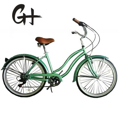 26" 시마노 7 스피드 여자 레이디 미국 26*2.125 여자 흰색 타이어 해변 크루저 스피드 자전거