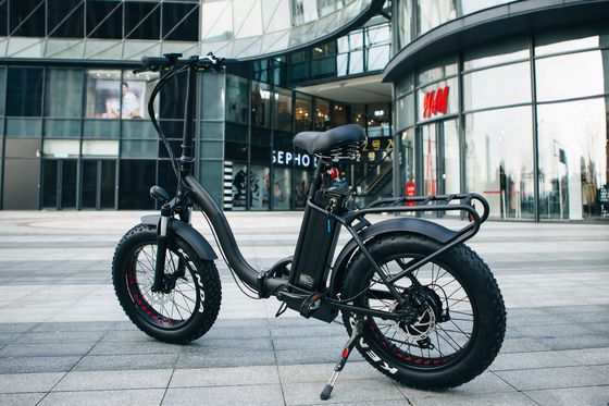 7속 20" 48V 750W 14AH 20MPH 리?? 배터리 OEM UL2849 미국 시장 성인 여자 여성 전기 접이 스노우 큰 평면 타이어 자전거