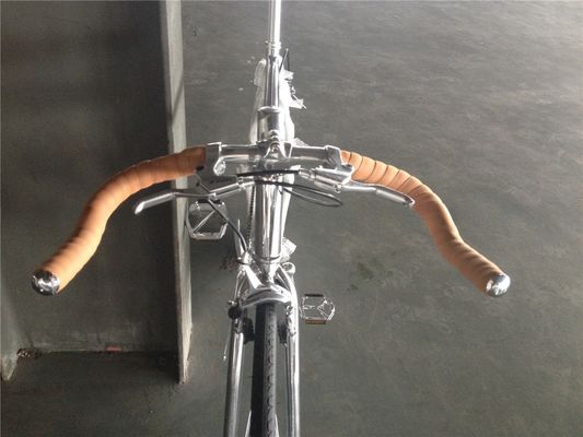 NO OEM 타이완 부품의 폴더블 700C 크롬 컬러 싱글 스피드 성인 레이싱 픽시 자전거