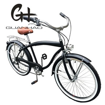 17kg 가벼운 26인치 하드 프레임 비 후방 덤퍼 7 스피드 남자 해변 크루저 자전거