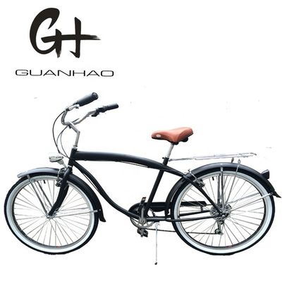 17kg 가벼운 26인치 하드 프레임 비 후방 덤퍼 7 스피드 남자 해변 크루저 자전거