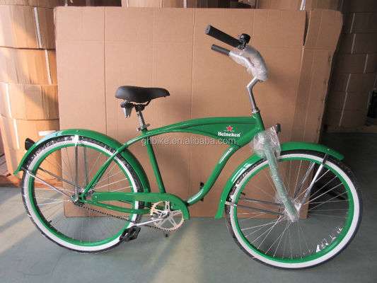 다재다능한 26인치 스틸 프레임 남성 해변 크루저 자전거 프로모션 광택 무게 19KGS