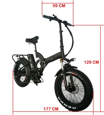 52V 20" 1000W 14AH 리?? 배터리 50KM/H 4.0 빅 뚱뚱한 눈 타이어 OEM 사용자 지정 성인 접이식 전기 풀 서스펜션 자전거