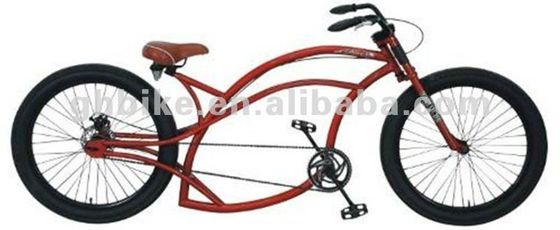 알로이 줄기 24 "CE 인증 Chopper 해변 크루저 자전거 편안한 탈