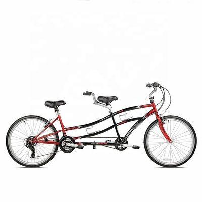 스틸 프레임 CE 26" 듀얼 드라이버 21 스피드 탕덤 자전거 2명용 OEM 듀얼 시트