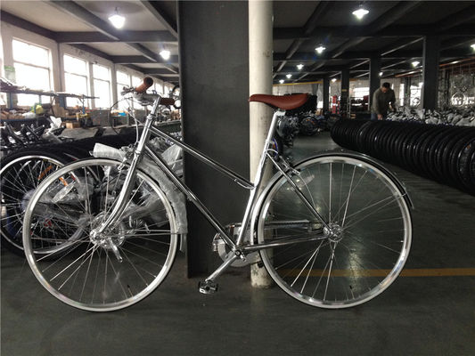 고전 여성 자전거 레트로 여성 자전거 크롬 자전거 3 스피드 기어