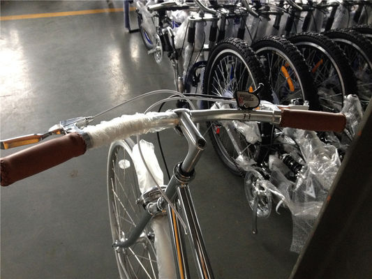 고전 여성 자전거 레트로 여성 자전거 크롬 자전거 3 스피드 기어