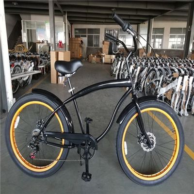 26인치 3.0 타이어 뚱뚱한 타이어 남자 해변 크루저 자전거와 Shimano 7 기어 및 디스크 브레이크