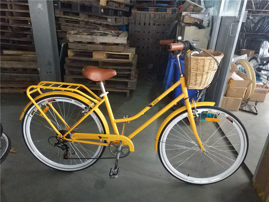 7 기어 여성 빈티지 하이브리드 자전거 26 "알루미늄 합금 프레임 및 부하 용량 160kg