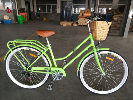 7 기어 여성 빈티지 하이브리드 자전거 26 "알루미늄 합금 프레임 및 부하 용량 160kg