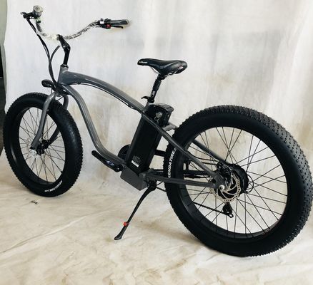 26" 1000W 48V 14AH 리?? 배터리 55KM/H UL2849 전기 지방 타이어 성인 남성용 해변 크루저 자전거